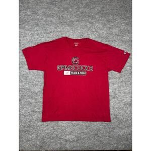 Champion South Carolina Gamecocks Track‎ & Field Shirt Men’s Large Red Tee